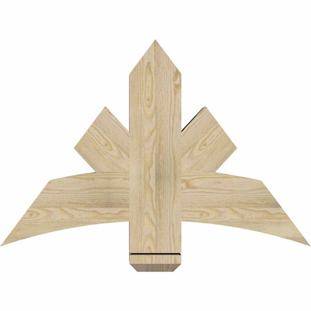 Ekena Millwork Alberta Rough Sawn Timber Gable Bracket, Douglas Fir, 36"W x 24"H x 6"D x 6"F, 16/12 Pitch GBW036X24X0606ALB00RDF